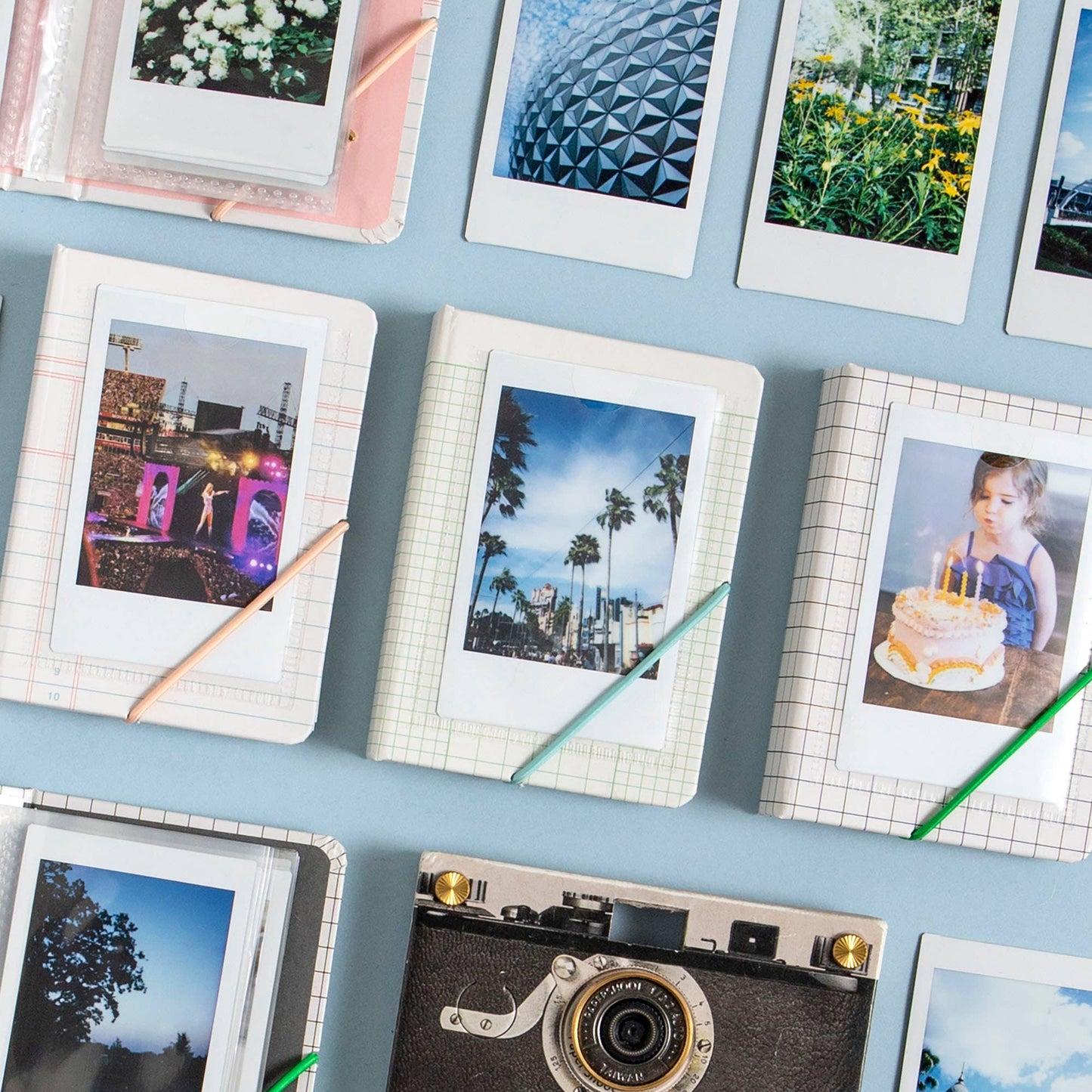 Black Grid Mini Photo Album