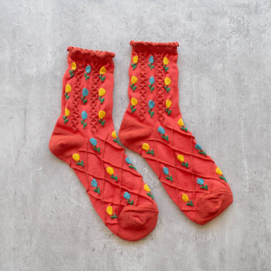 Red Tulip Socks