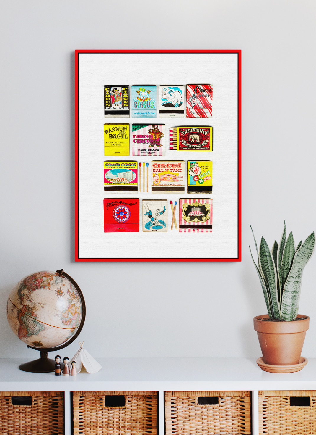 Circus Vintage Matchbook Collage print