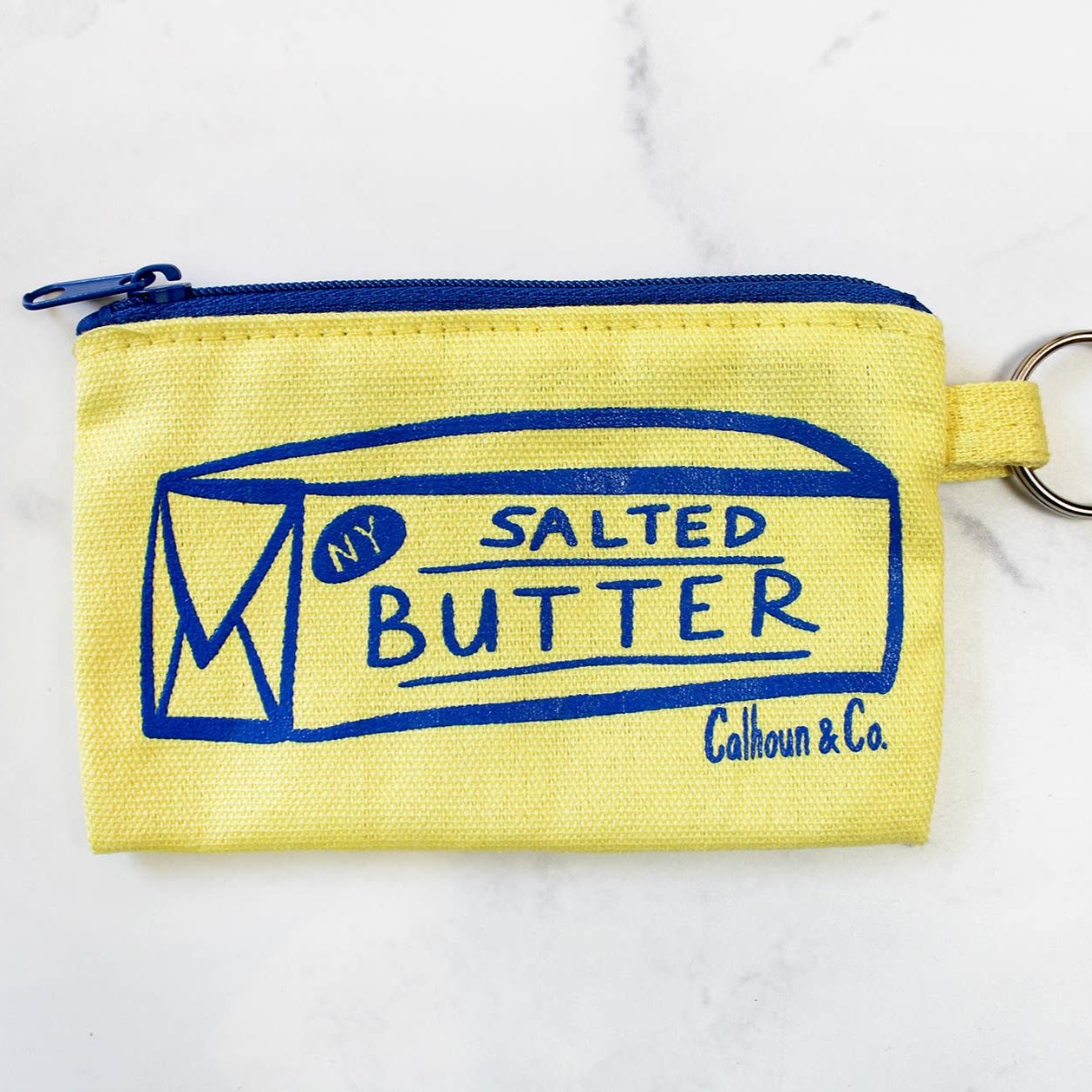 Butter Zipper Pouch with Keyring