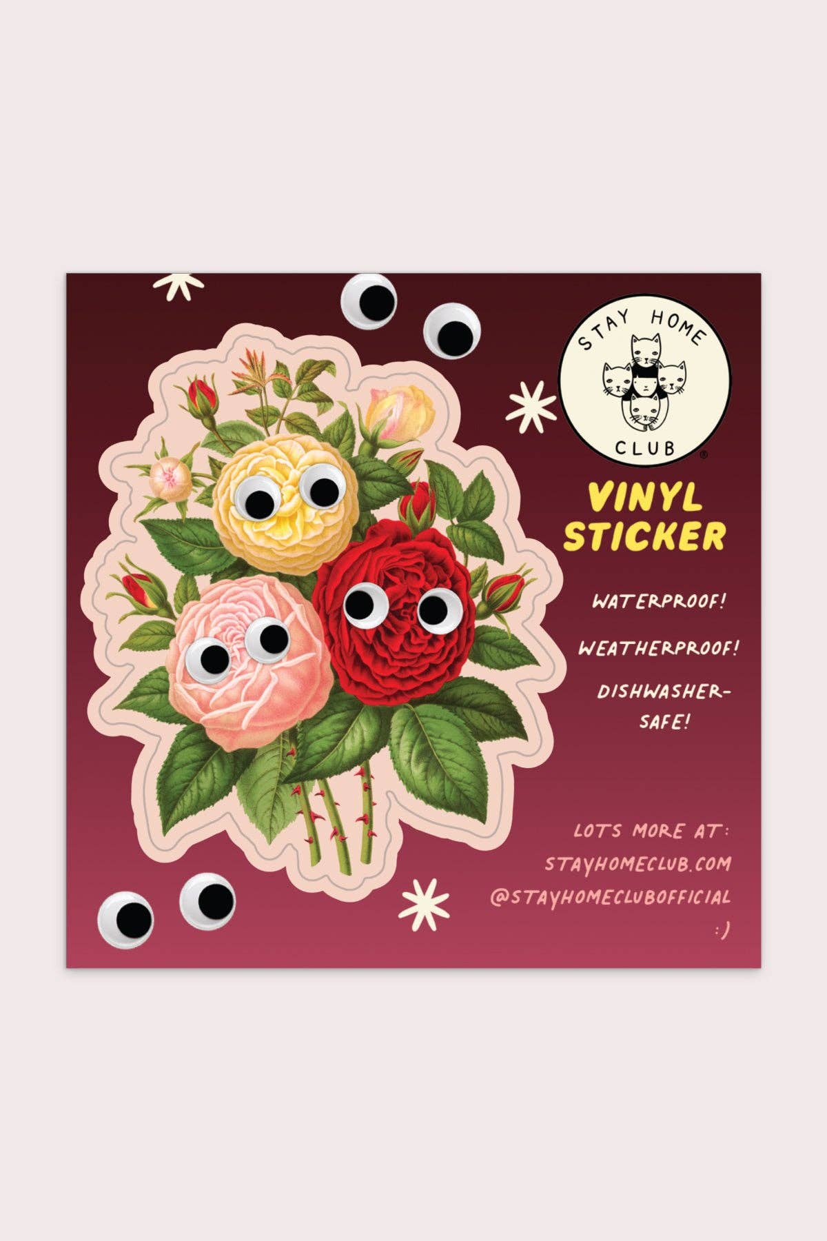 Googly Roses Sticker