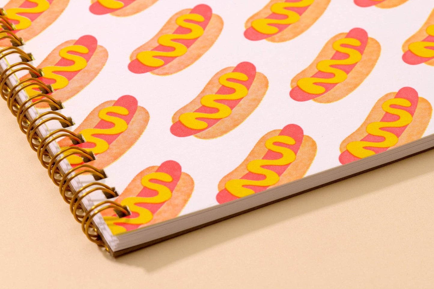 Hot Dogs Letterpress Spiral Notebook