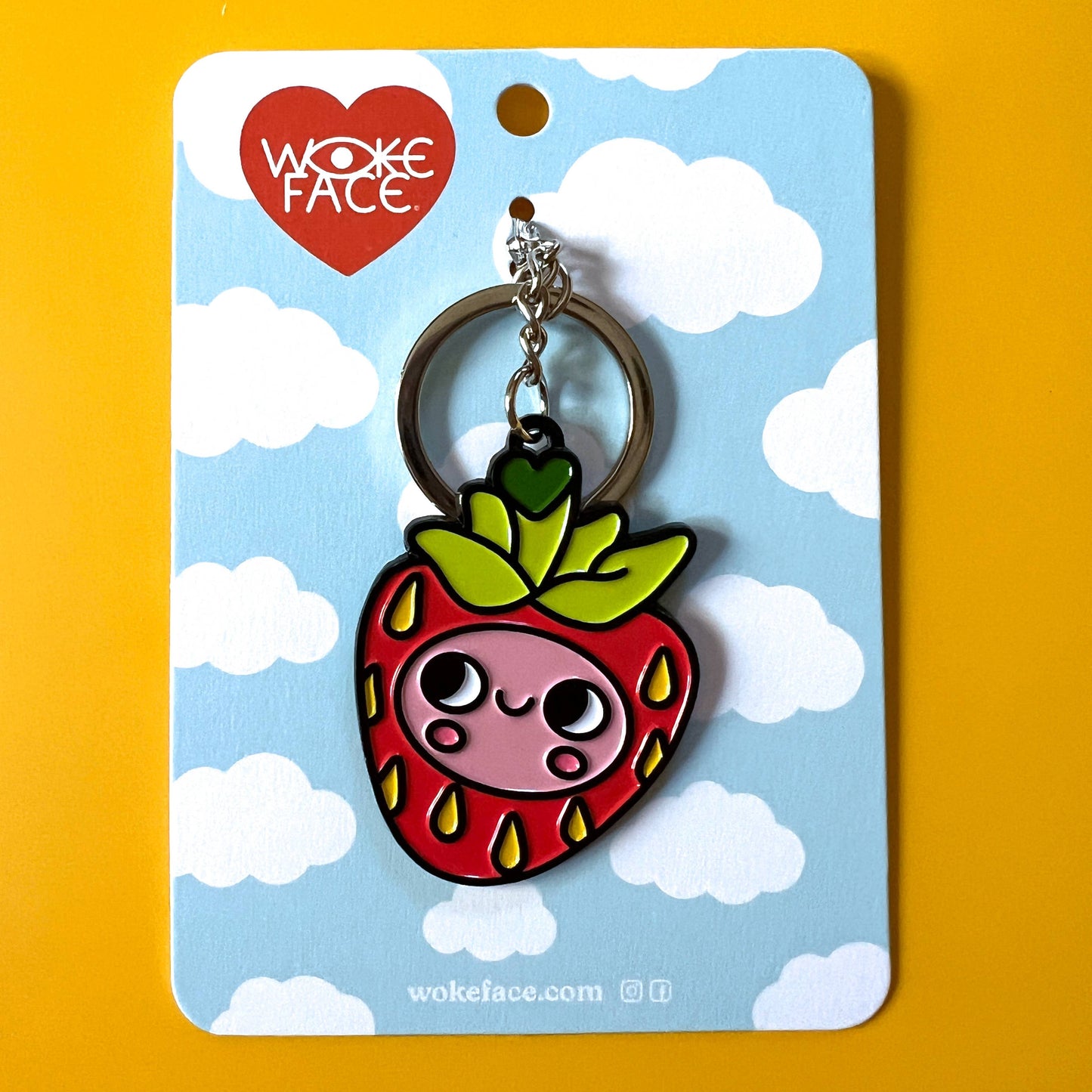 Strawbebby Keychain