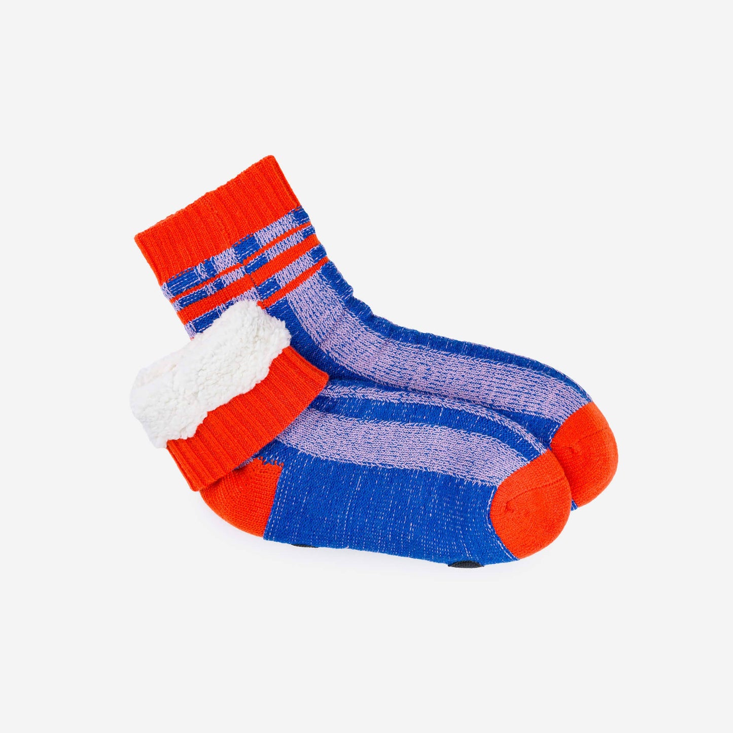 Cobalt Plaid Stripe House Socks