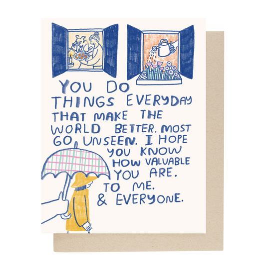 You Make the World Better card