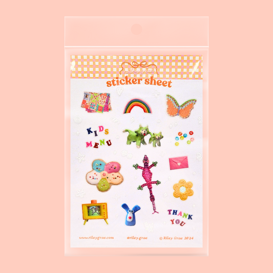 Kids Menu Sticker Sheet