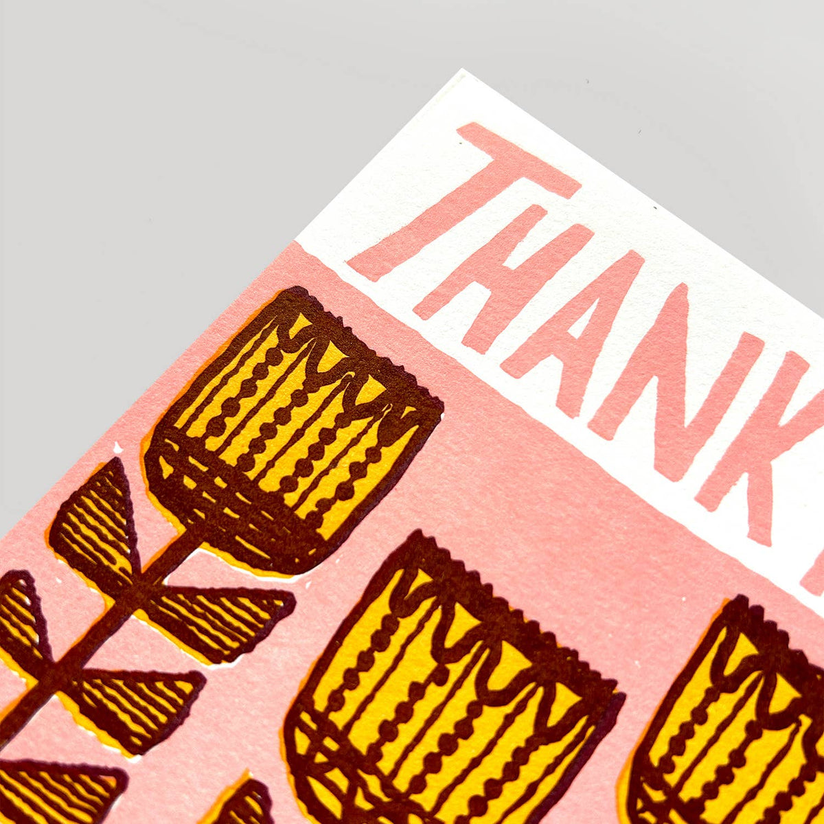 Thank You Folk Flowers card