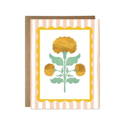 Marigold Block Print Card Set