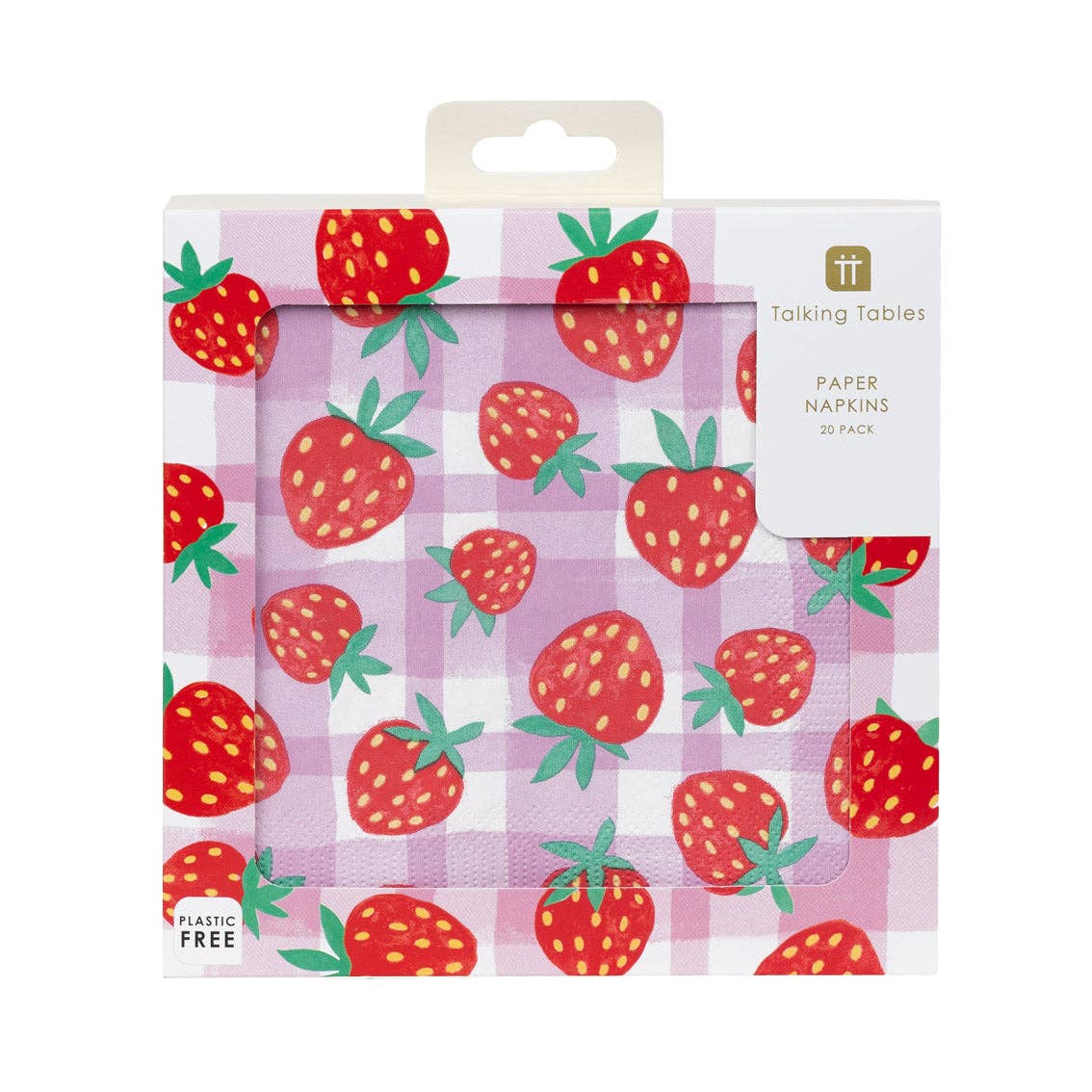 Strawberry Lilac Gingham Napkins