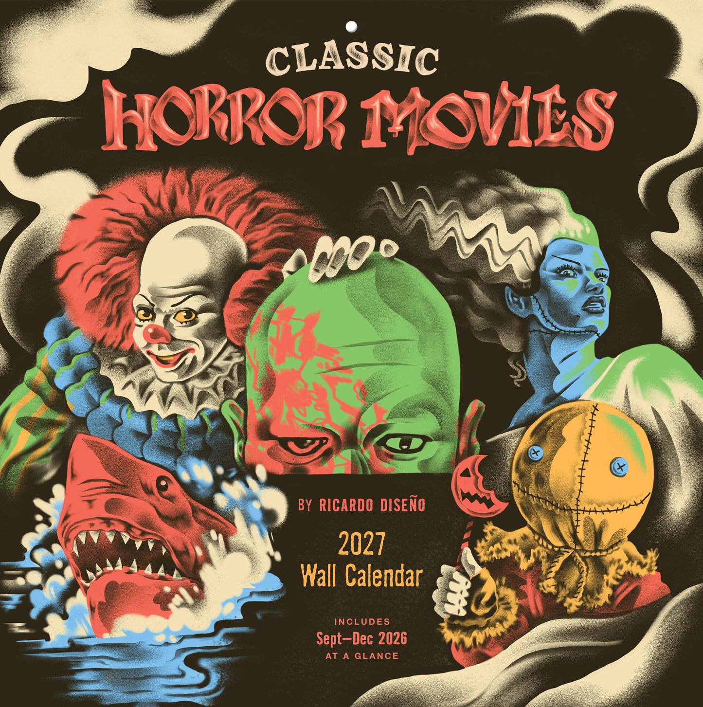 2027 Classic Horror Movies Wall Calendar