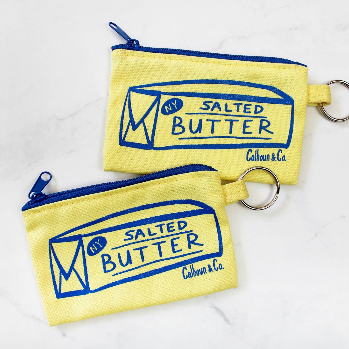 Butter Zipper Pouch with Keyring