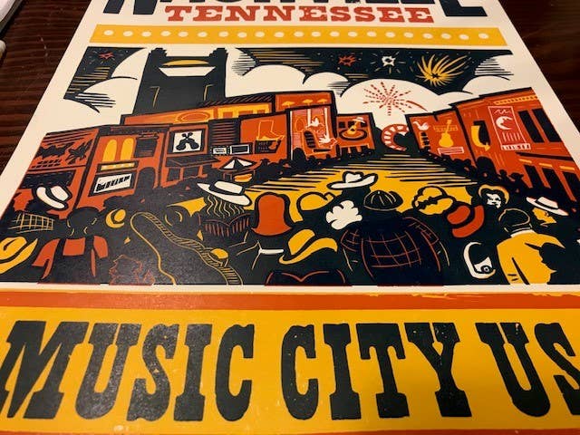 Nashville's Broadway Poster 13x22.25"