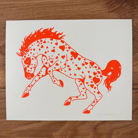 Mustang Hearts Print