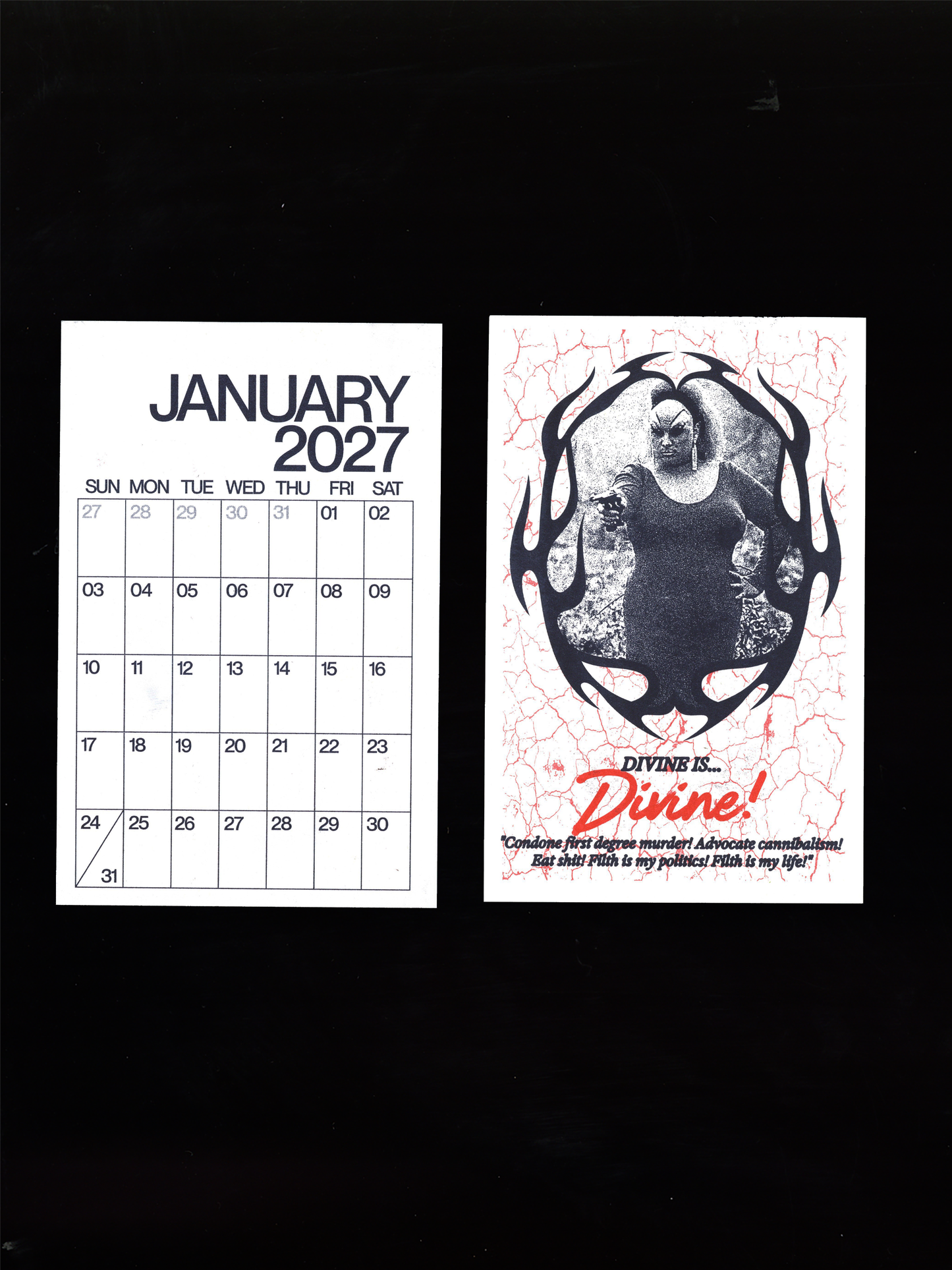 2027 Pope of Trash Risograph Wall Calendar