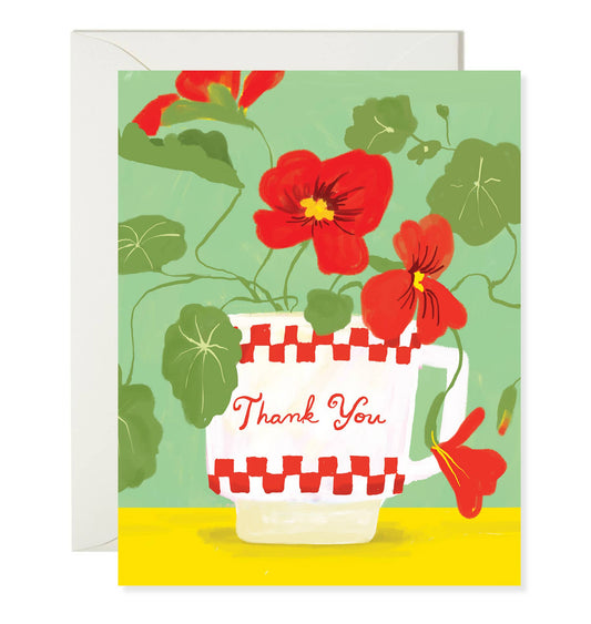 Milk Glass Thank You card