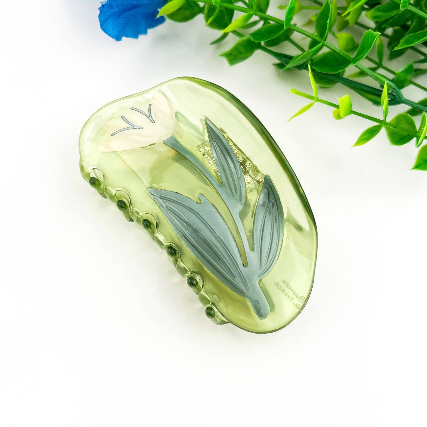 Floral Acetate Hair Claw