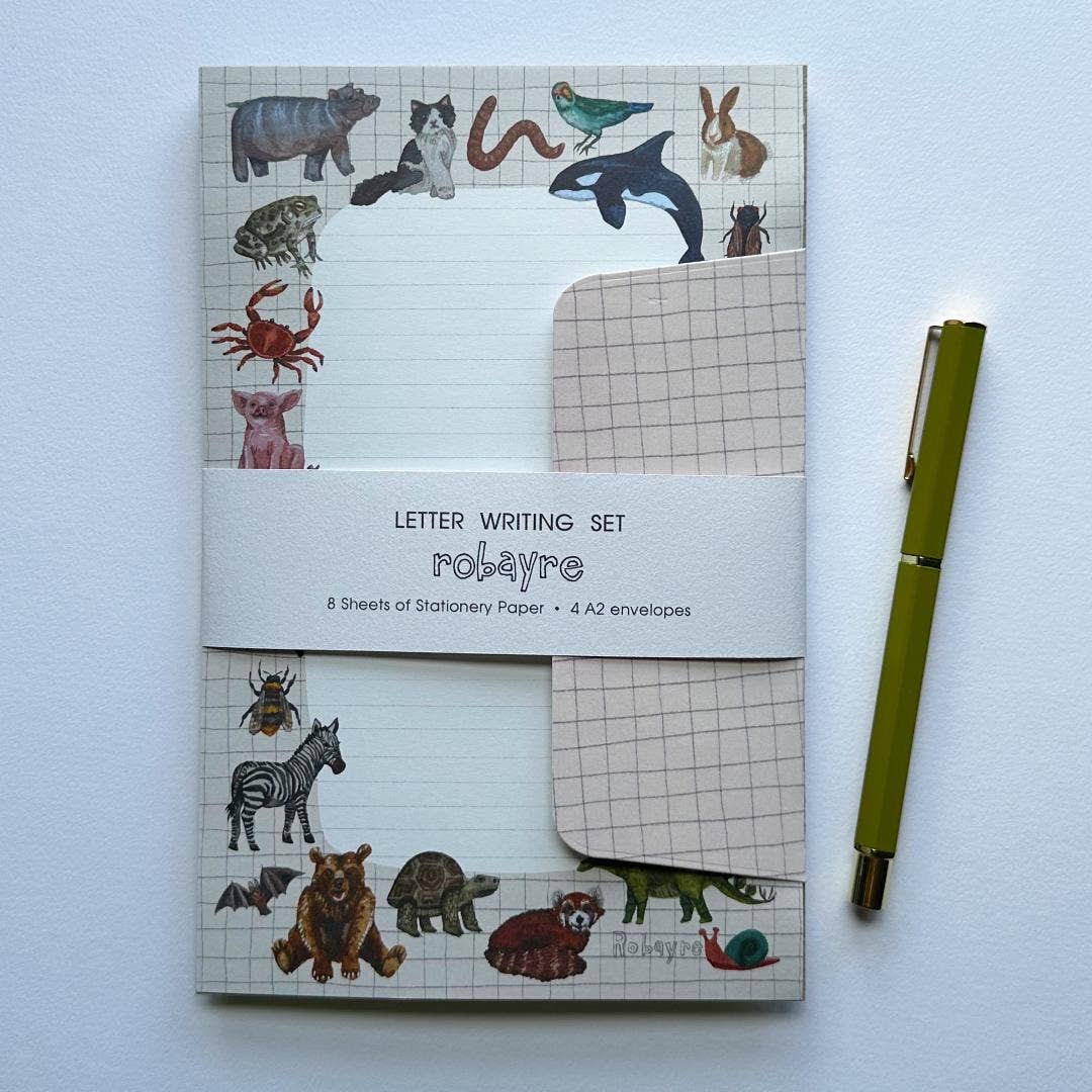 Animal Illustration Stationery Set