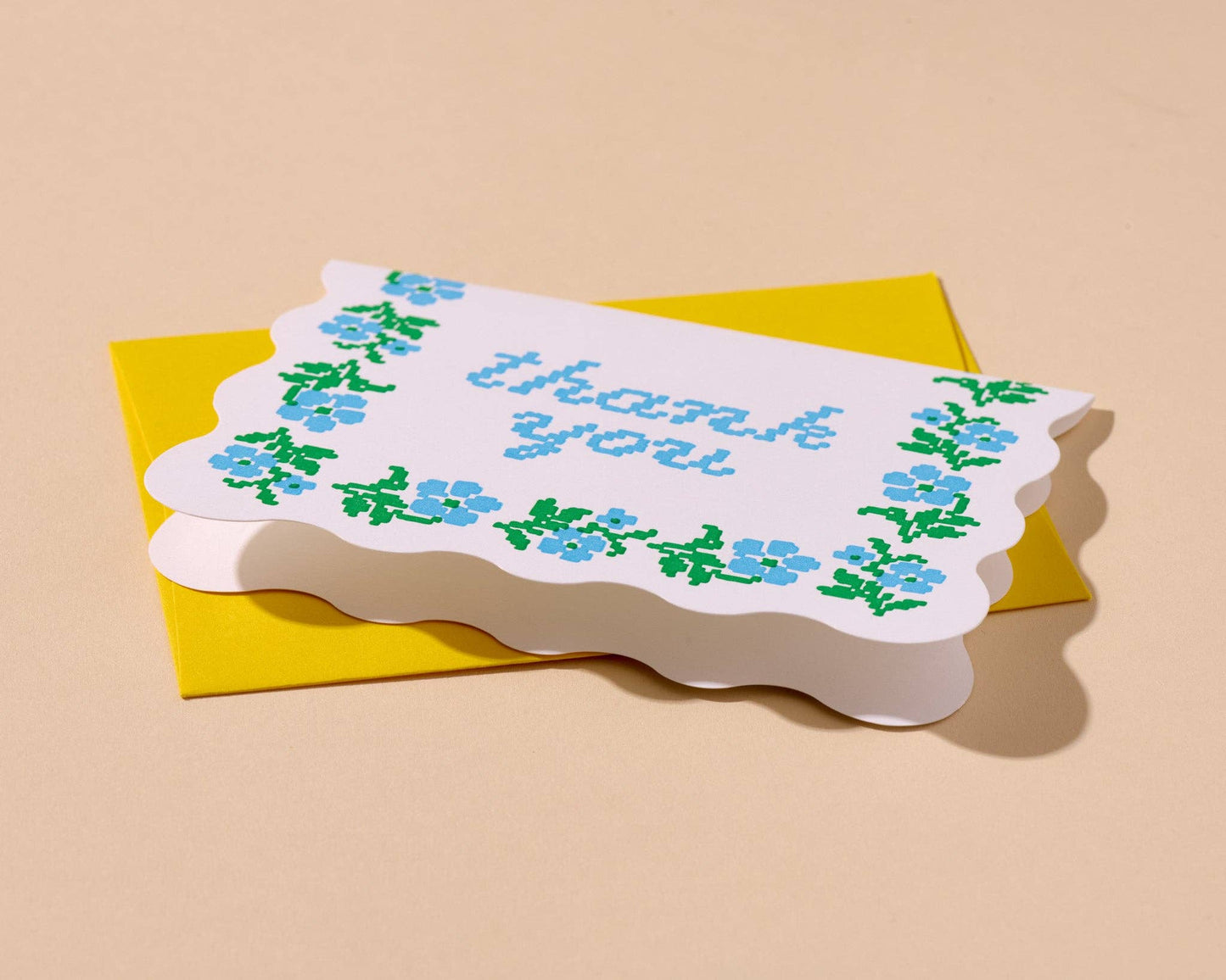 Coquette Letterpress Scallop Thank You Card Set