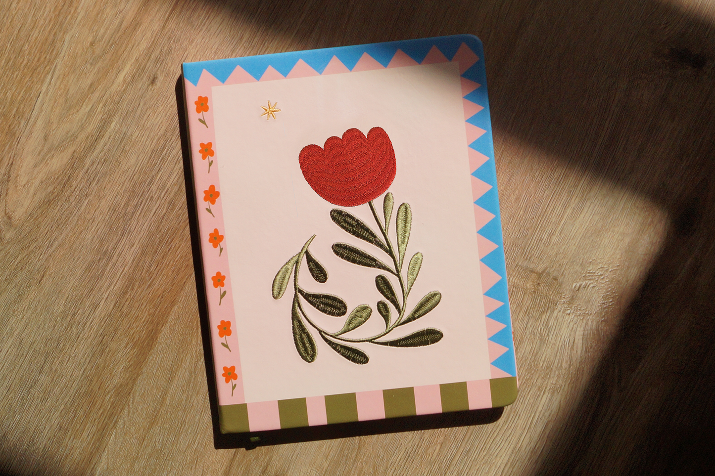 Star Tulip Embroidered Sketchbook