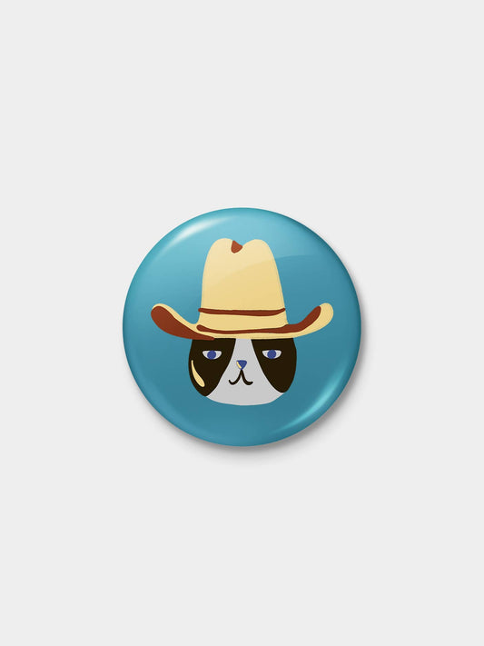 Cowboy Cat Button