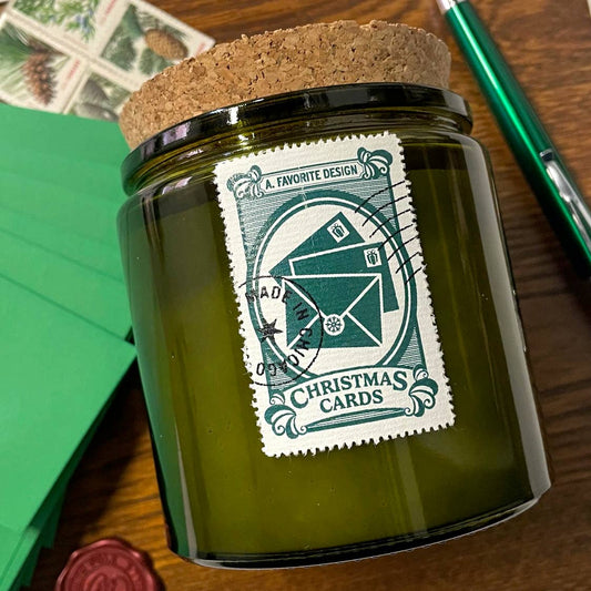 Christmas Cards Candle