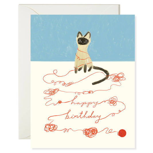 Cat String Birthday card
