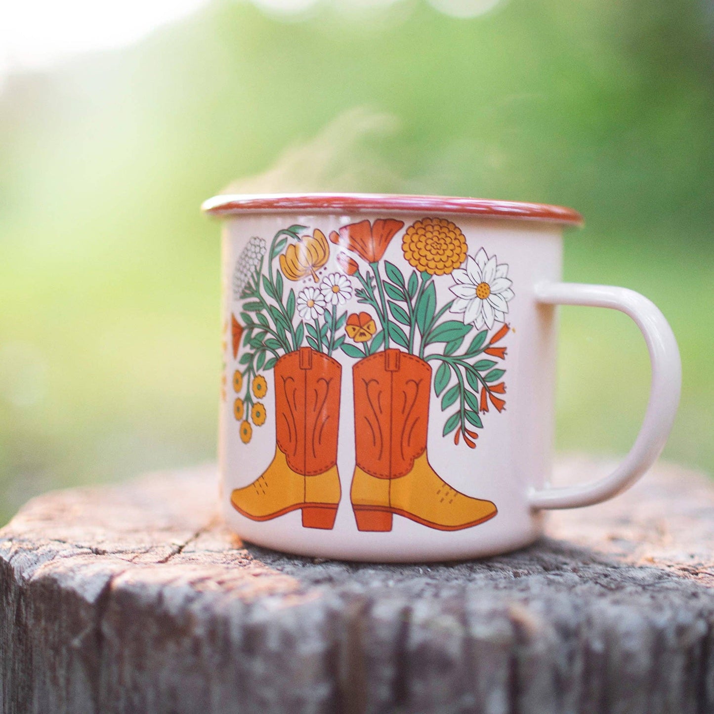 Western Bloom Enamel Mug