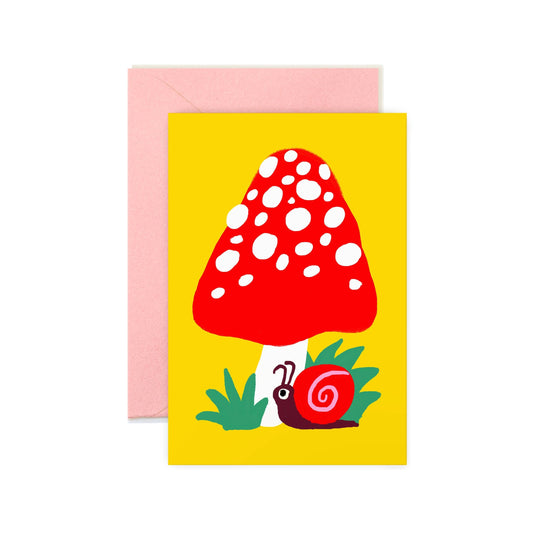 Mushroom & Snail mini card