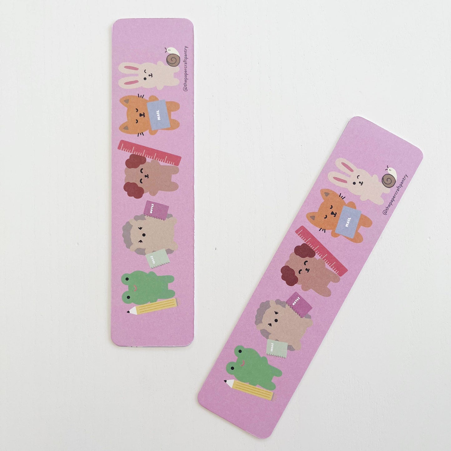 Stationery Pals Pink Paper Bookmark