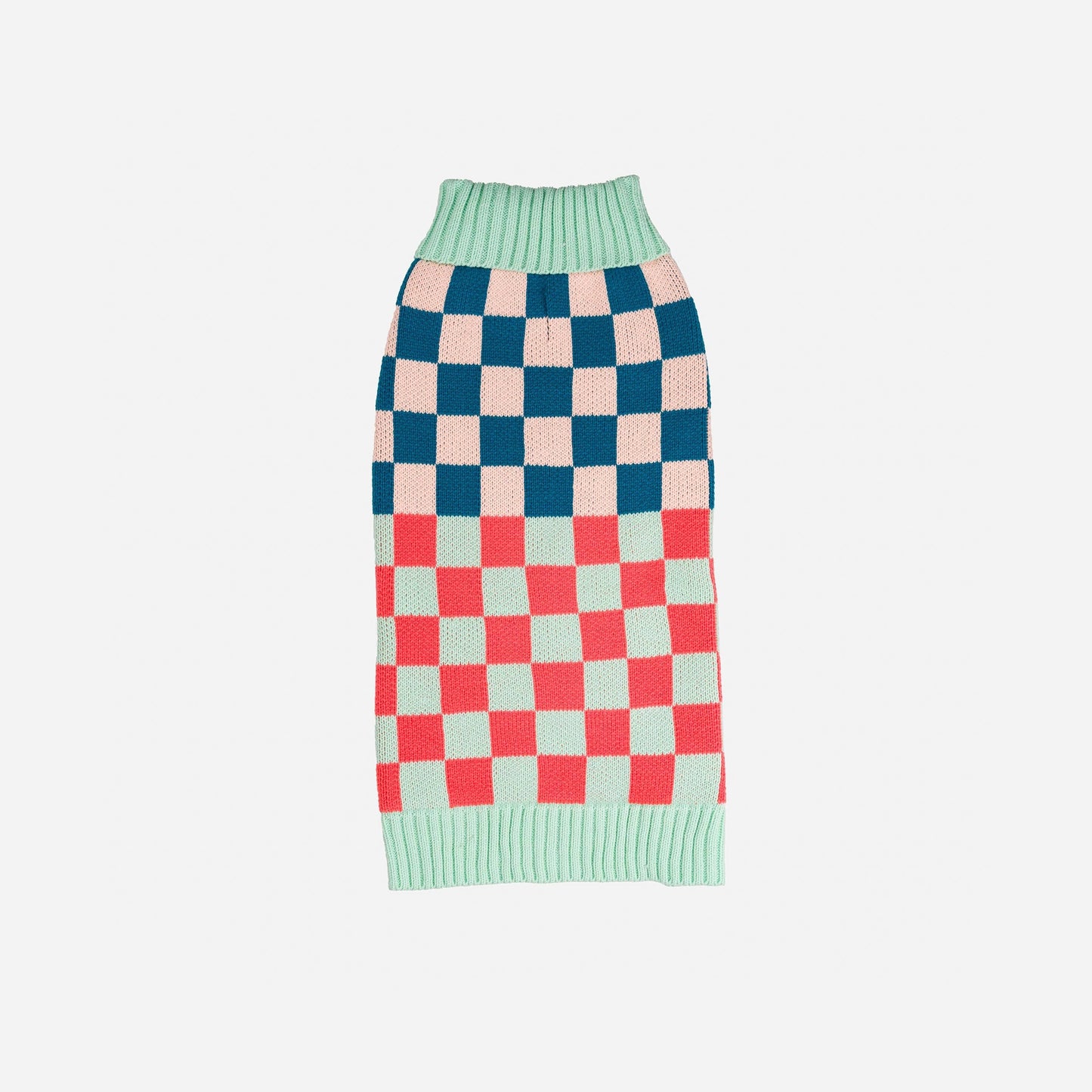 Checkerboard Dog Sweater (Medium - 18-26 lbs)
