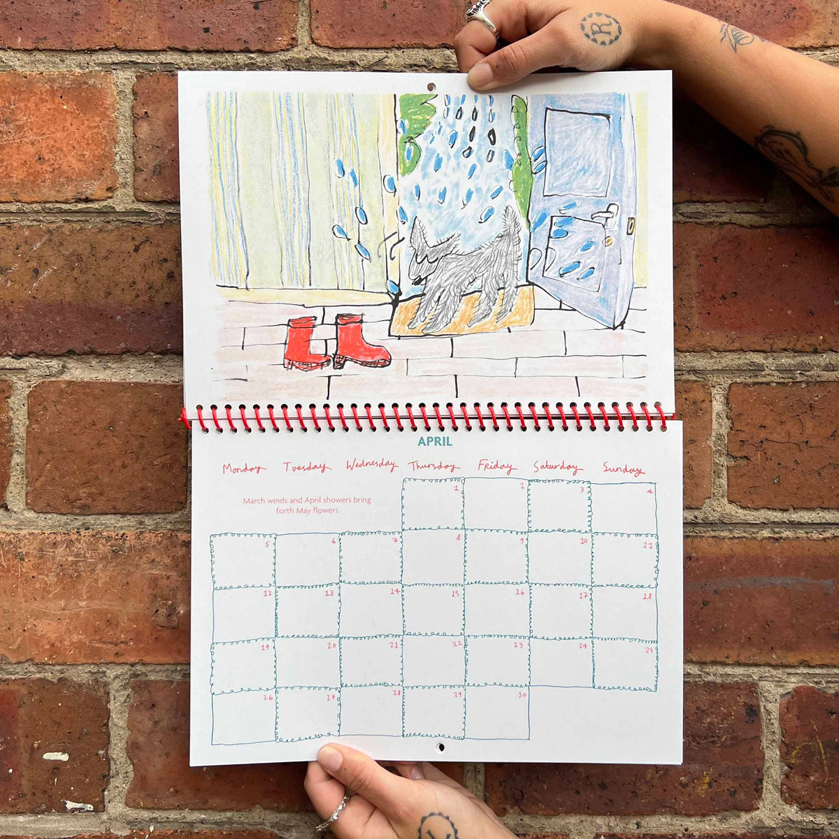 2027 Risograph Illustrated Wall Calendar
