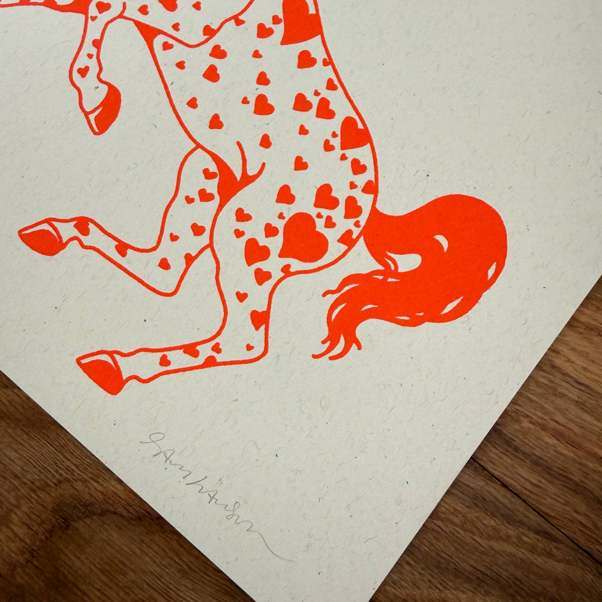 Mustang Hearts Print