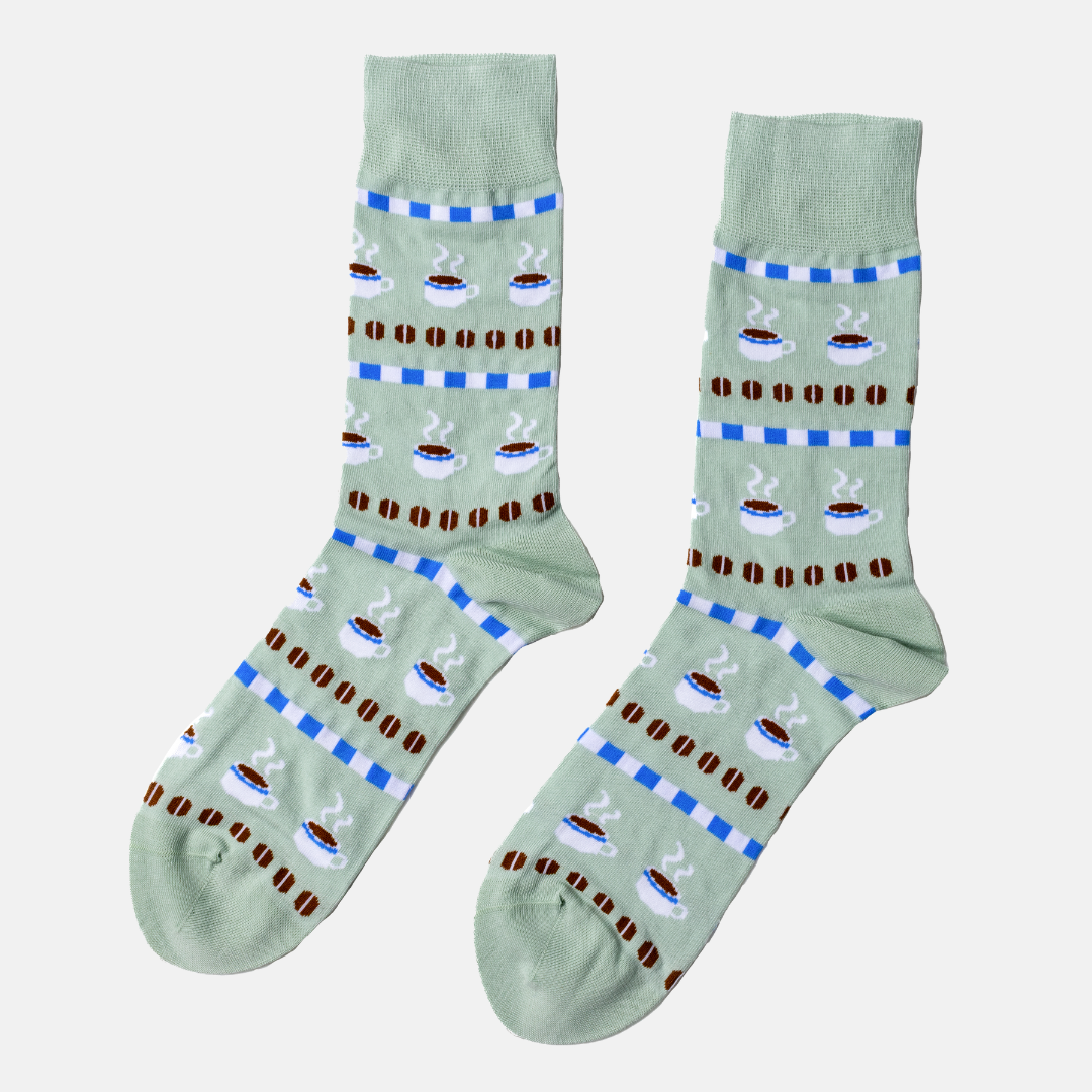 Coffee Large Crew Socks