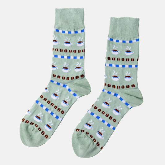 Coffee Large Crew Socks