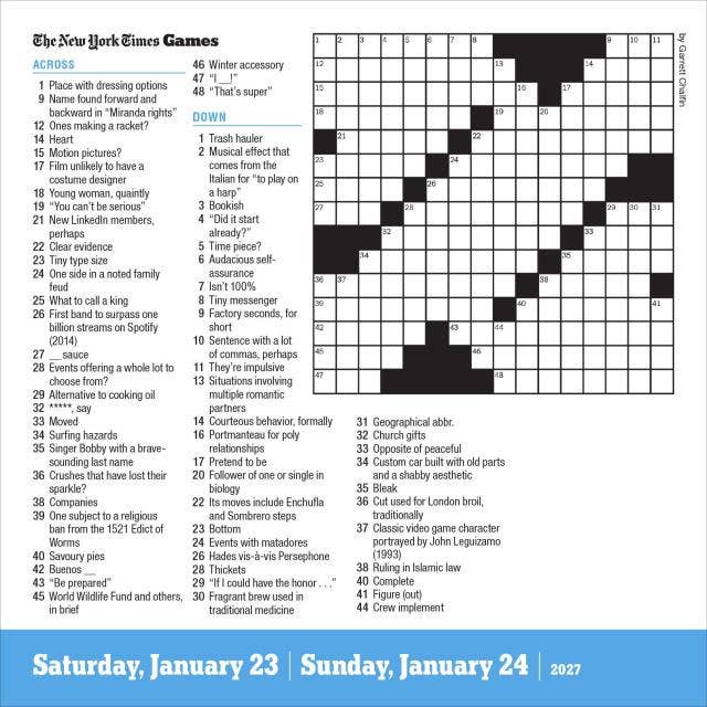 2027 The New York Times Crossword Page-A-Day Calendar