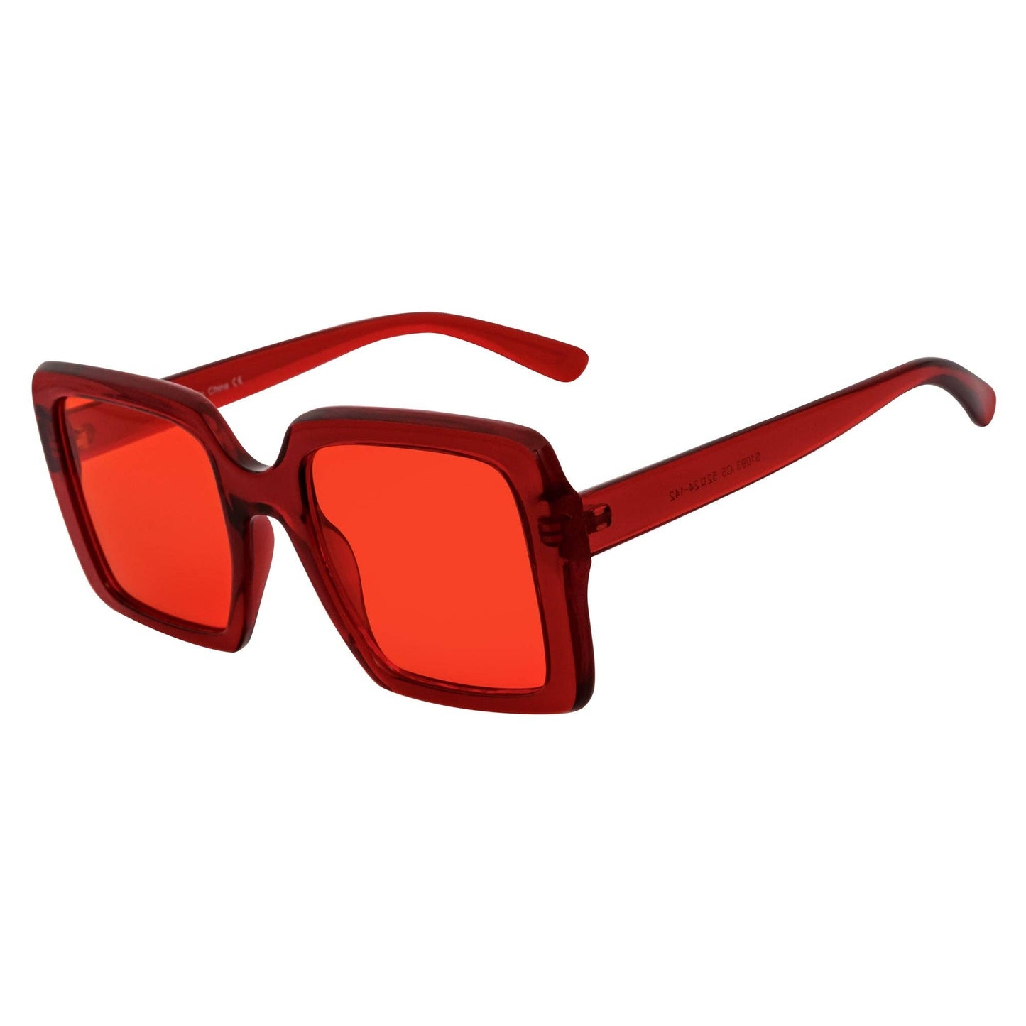 Quad Square Red Sunglasses