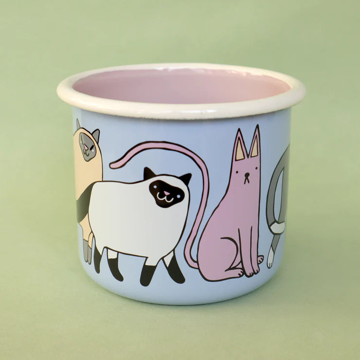 Cat Enamel Mug