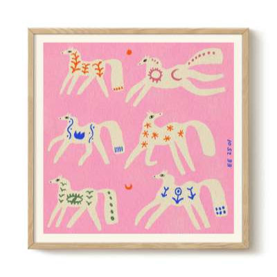 Folk Horses print