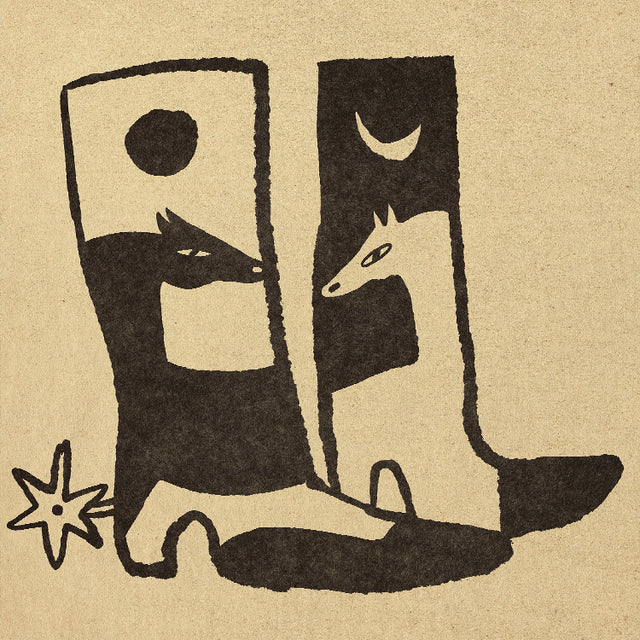 Moon and Sun Boots print