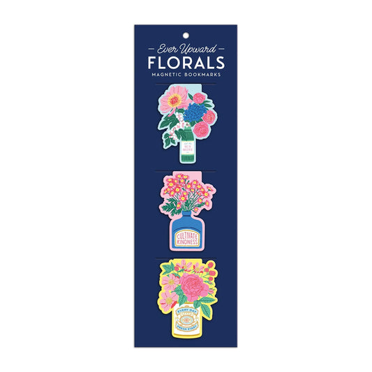 Ever Upward Florals Shaped Magnetic Bookmarks Set
