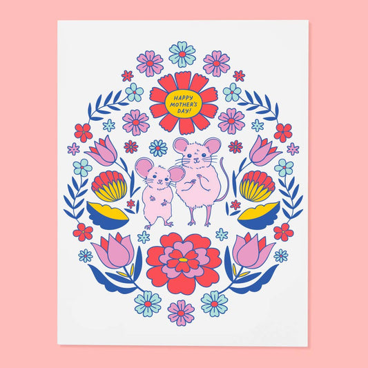 Little Mouse Mom card - Mother's Day card