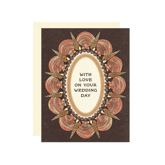 With Love On Your Wedding Day Seashell card