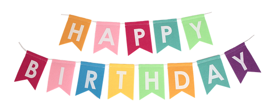 Happy Birthday Felt Banner