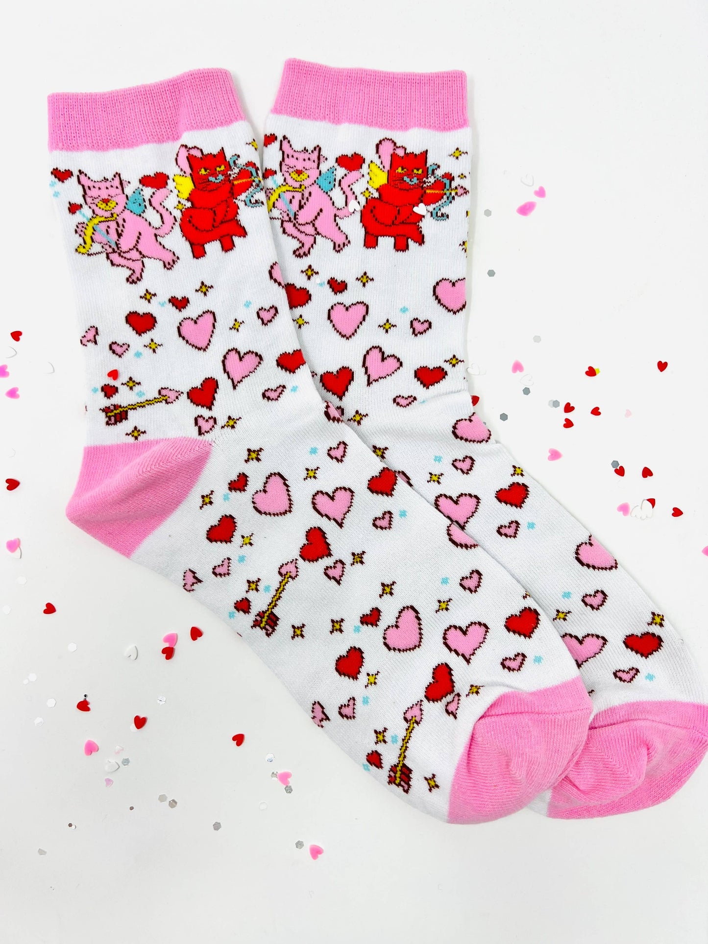 Cupid Kitty Socks