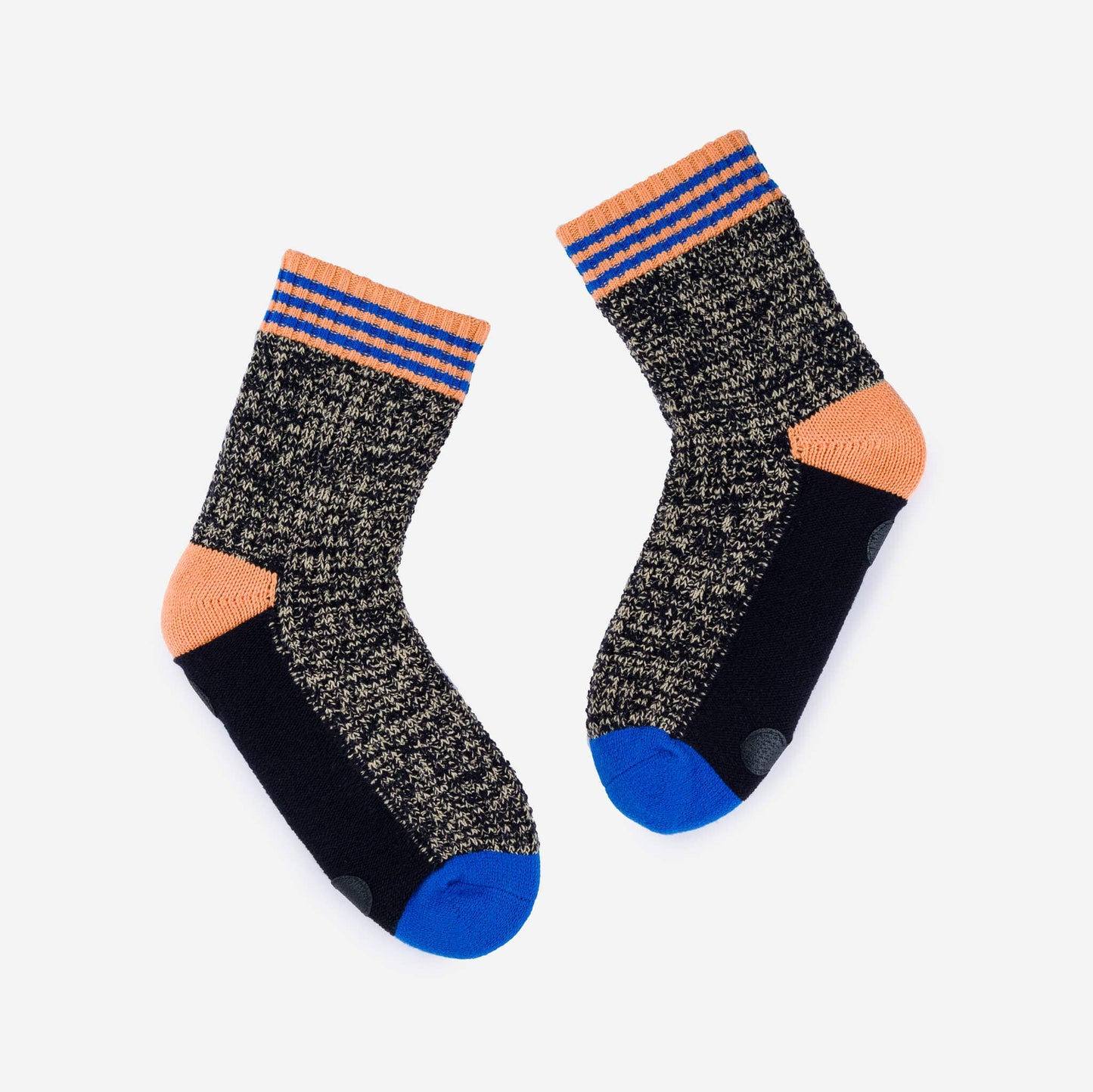 Black Varsity Knit House Socks