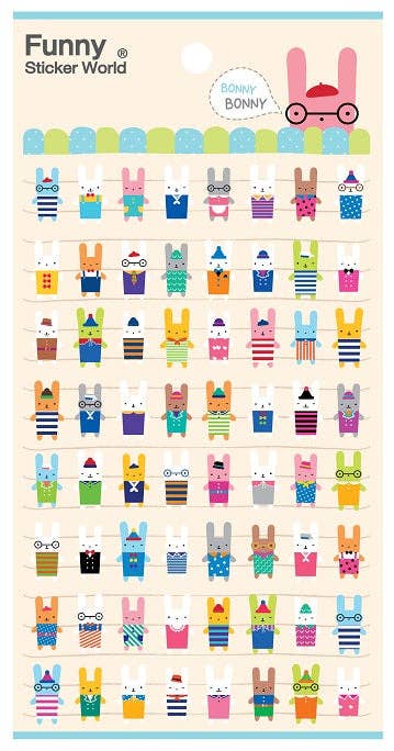 Bonny Bunny Puffy Sticker Sheet