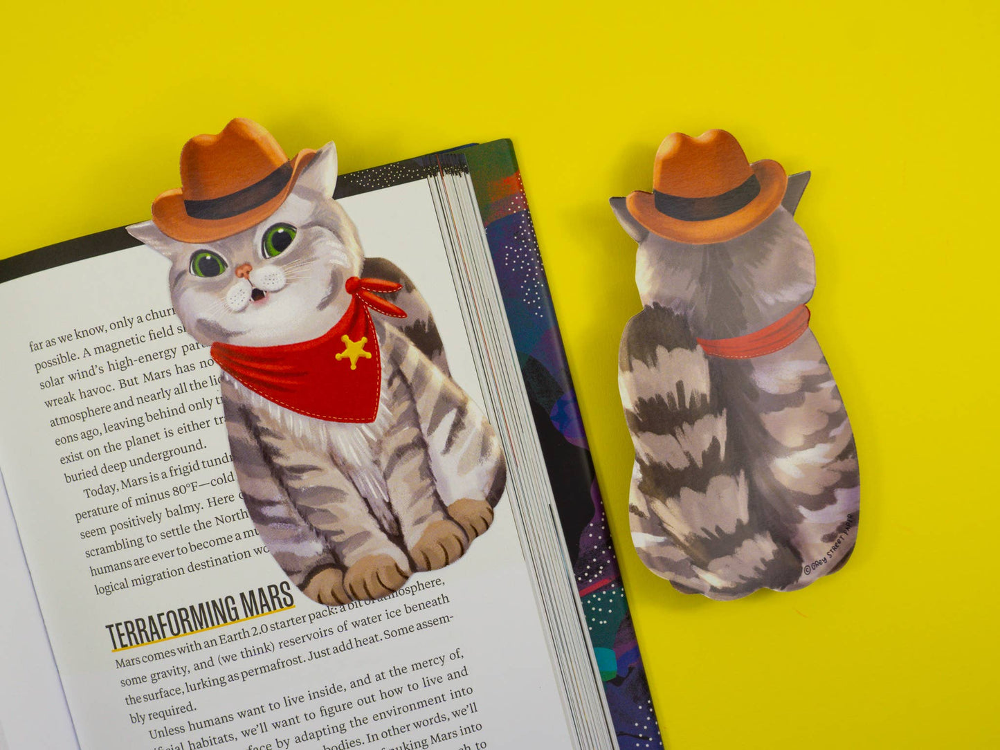 Cowboy Cat Die-Cut Bookmark