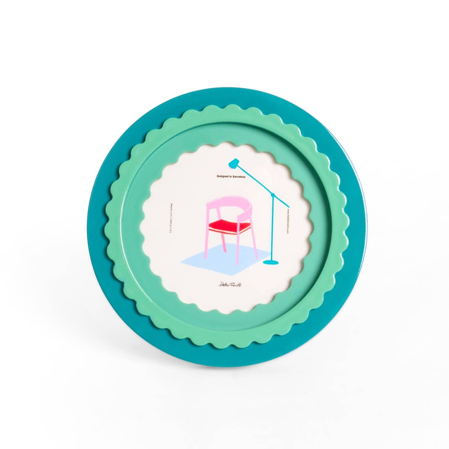 Round Glossy Green Photo Frame