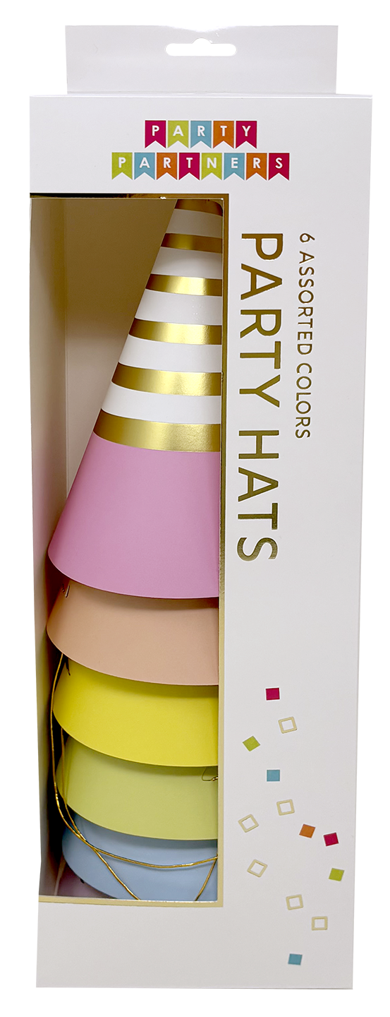 Pastel Rainbow Party Hats