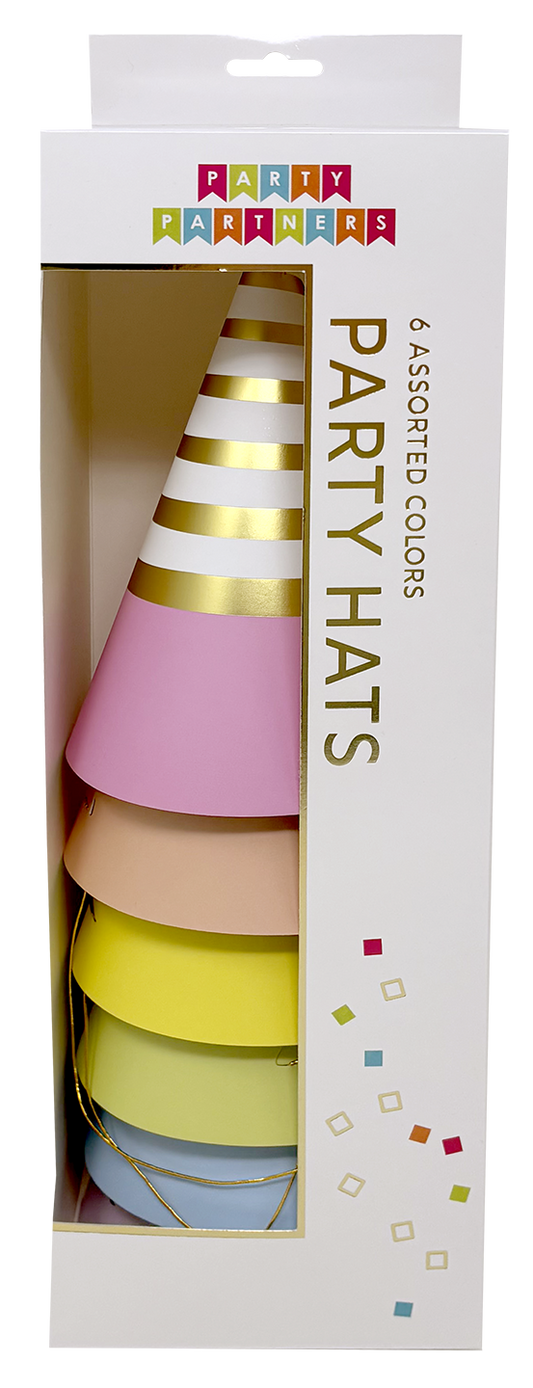 Pastel Rainbow Party Hats